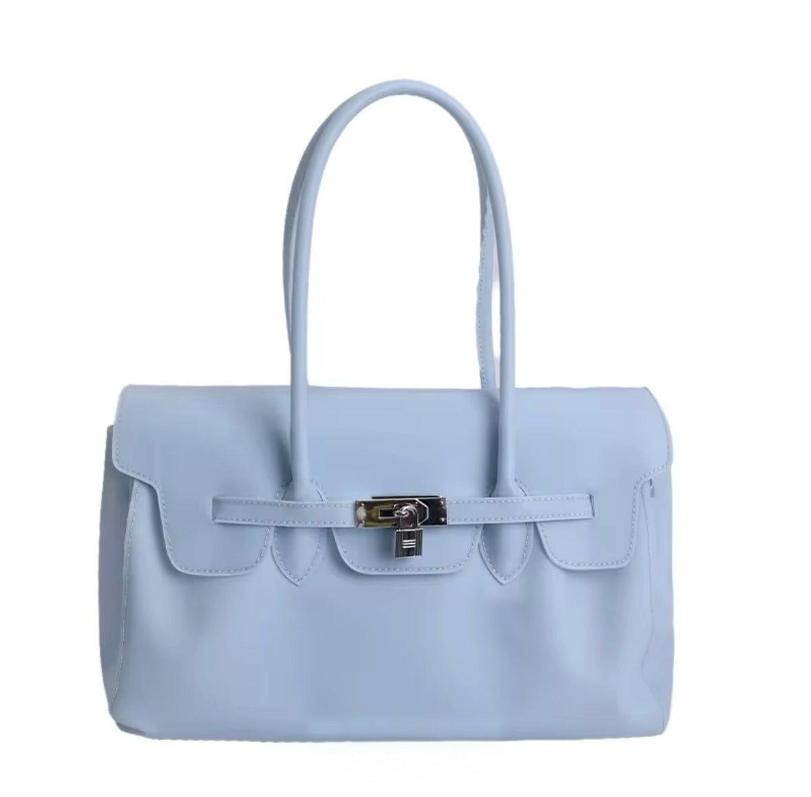Pastel Blue Jelly Padlock Bag