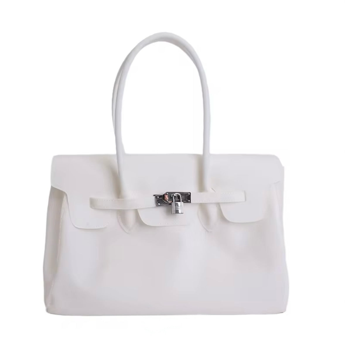 White Jelly Padlock Bag